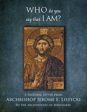 Archbishop Jerome E. Listecki's first pastoral letter, "Who Do You Say That I Am?" was made available to pastors Feb. 6. It will be released to parish staffs in March, and made available to the entire Catholic community in fall. (Catholic Herald photo by Allen Fredrickson)